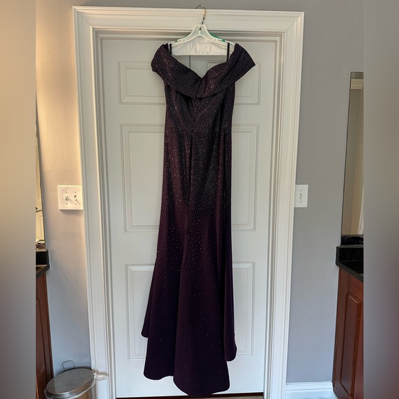 [Mon Cheri Montage] Dark Amethyst Rhinestone Evening Gown / Mother of the Bride - Picture 3 of 6